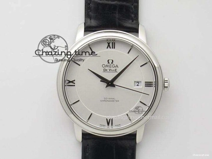 0426 De Ville 27mm SS RG Ladies MK 1:1 Best Edition White MOP Dial Diamond Markers On SS Bracelet Ronda Quartz Chic 8198